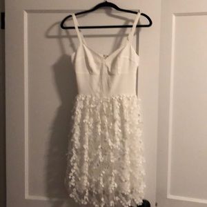 White Amanda Uprichard cocktail dress with piettes